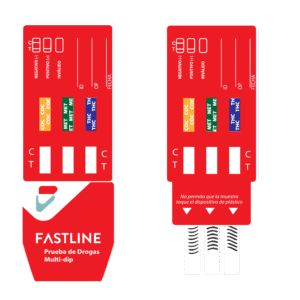 Tarjeta antidoping 3 parámetros con vaso recolector caja 25 piezas FastLine